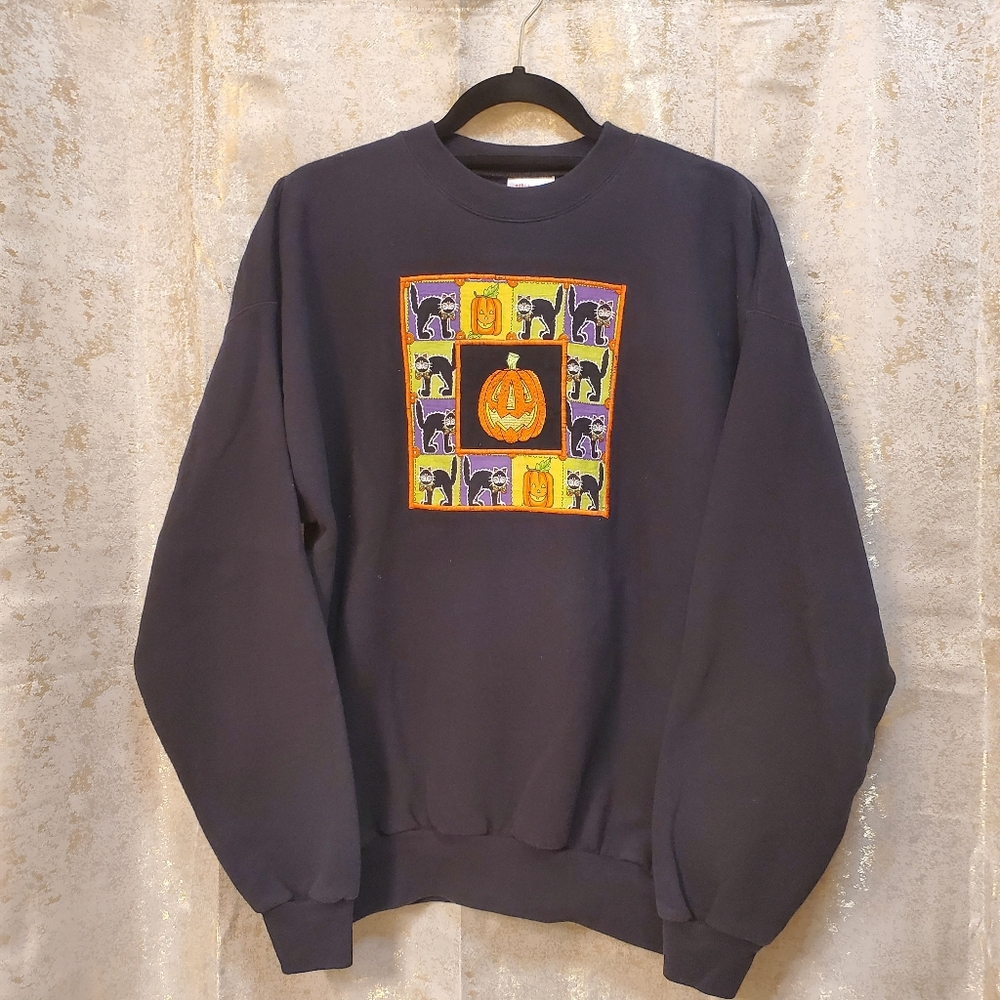 Vintage Halloween Embroidered Sweater - Picture 2 of 4